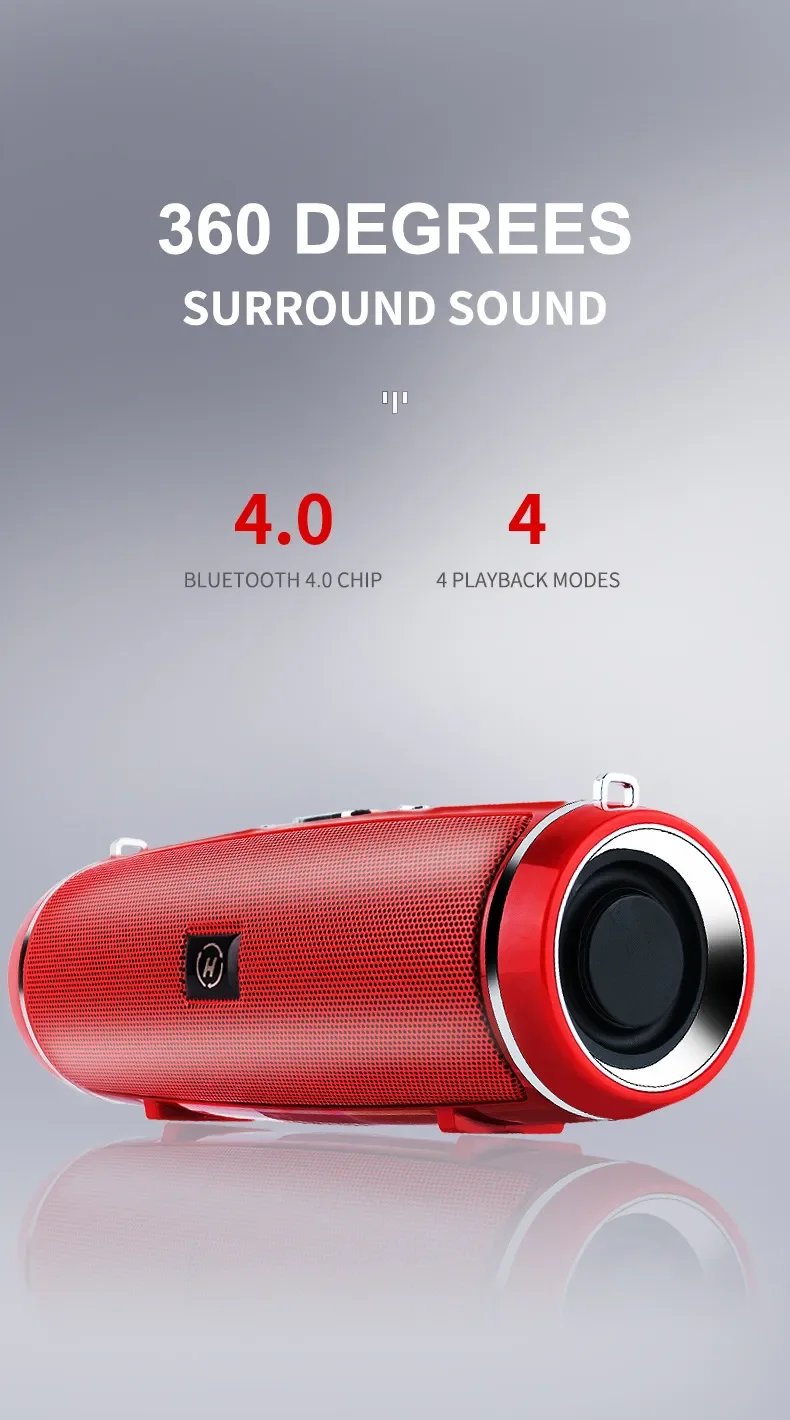 Altoparlante Bluetooth portatile da 200 W IPX7 Altoparlante da esterno impermeabile HIFI Pillar Subwoofer Altoparlante stereo Radio FM TF Boom Box