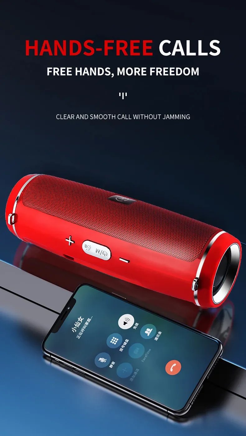 Altoparlante Bluetooth portatile da 200 W IPX7 Altoparlante da esterno impermeabile HIFI Pillar Subwoofer Altoparlante stereo Radio FM TF Boom Box