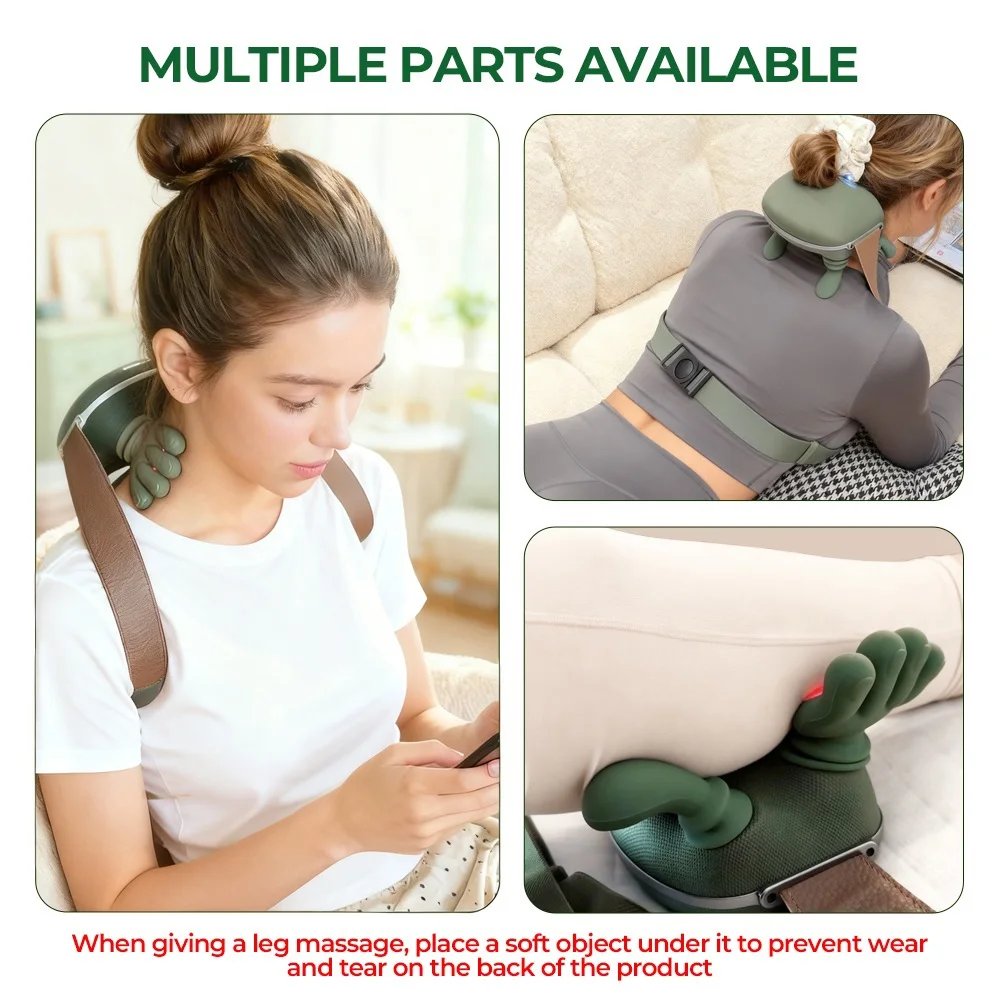 Bionic Finger Neck Shoulder Massager Wireless Neck Cervical Trapezius Kneading Massage Shawl Brushless Motor Neck masajeador