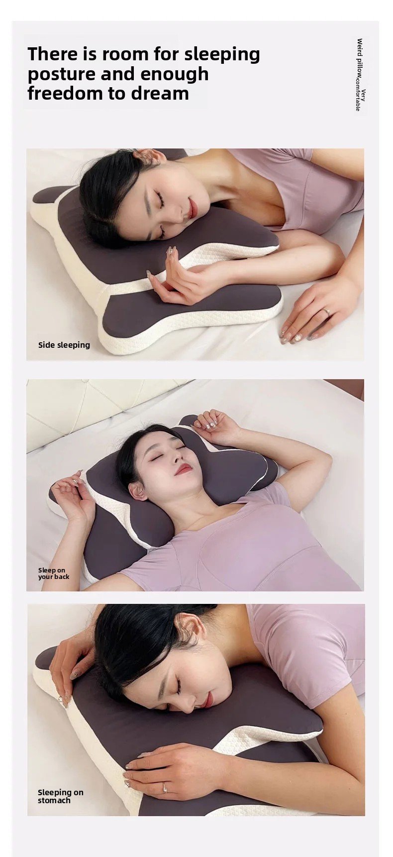 Cuscino cervicale in memory foam per alleviare il dolore al collo Supporto ergonomico ortopedico per il collo Lato della schiena Dormire per lo stomaco Regalo ideale