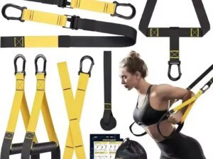 P3-Trx Cintura per allenamento con sospensione Fascia di tensione per fitness domestico Corda di tensione Fascia di resistenza Sistema di allenamento per sospensione Attrezzatura da palestra