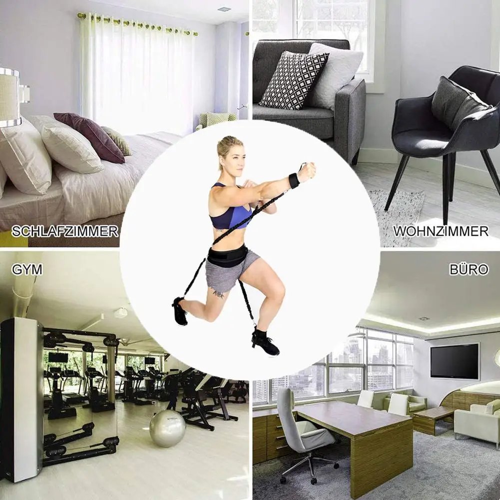 Set di fasce di resistenza per allenamento di boxe Fasce di resistenza per fitness Allenamento per rimbalzare le gambe in vita per esercizi di braccio Allenamento di boxe Muay