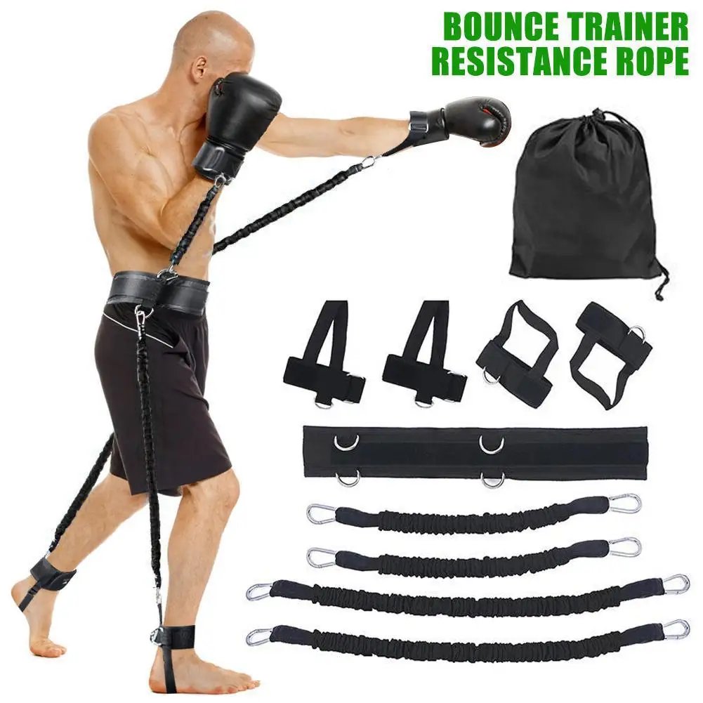 Set di fasce di resistenza per allenamento di boxe Fasce di resistenza per fitness Allenamento per rimbalzare le gambe in vita per esercizi di braccio Allenamento di boxe Muay