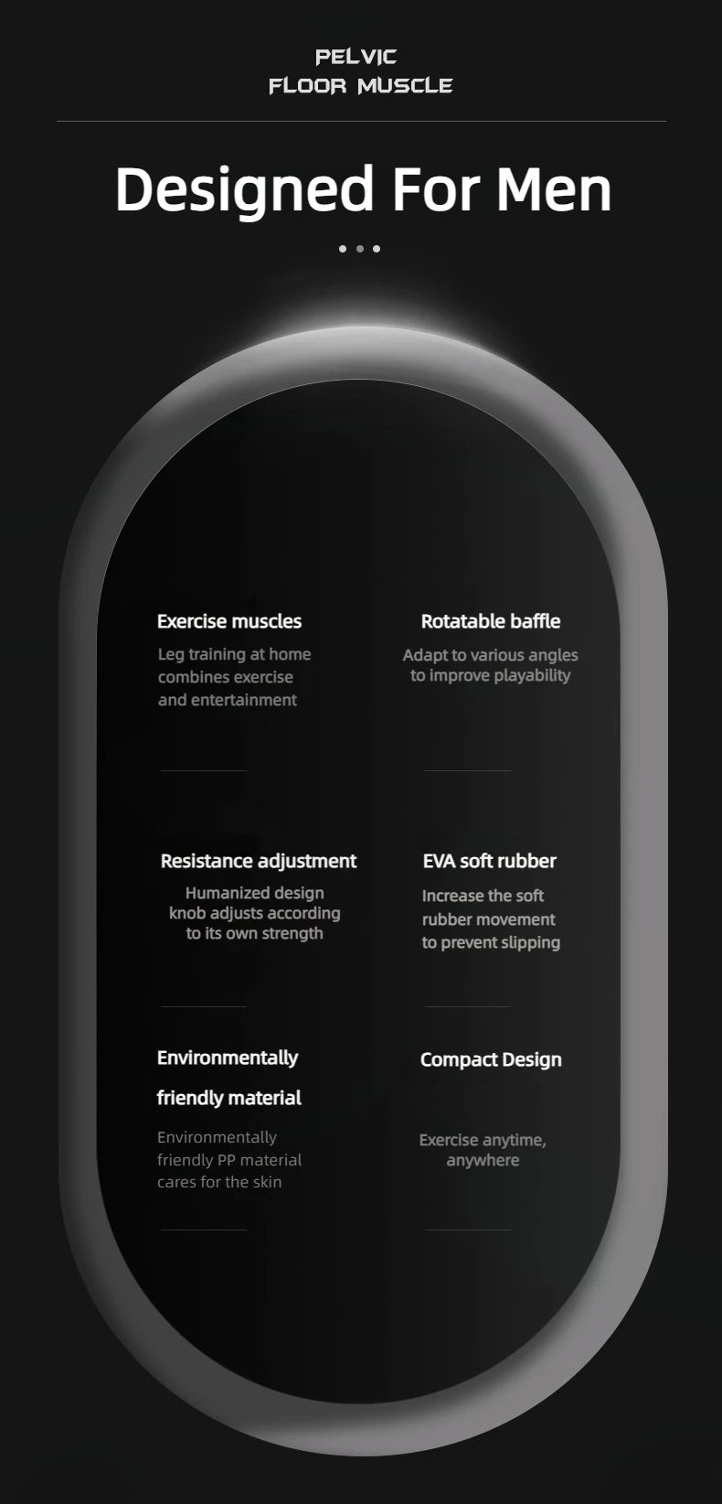 Attrezzatura per il fitness Kegel Esercizio domestico Allenatore di muscoli pelvici della bacino Attrezzature per glutei per uomo Esercitatore da pavimento - Rafforzare