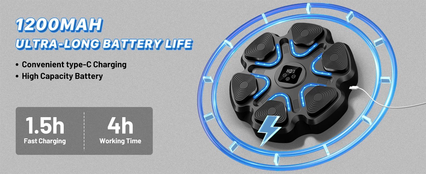 Macchina da boxe musicale per bambini e adulti, punzonatrice Bluetooth montata a parete con guantoni da boxe, boxe LED intelligente Macchina da boxe musicale per bambini e adulti, punzonatrice Bluetooth montata a parete con guantoni da boxe, boxe LED intelligente