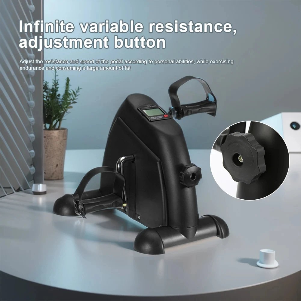 Mini cyclette per braccia e gambe, macchina per esercizi con pedale regolabile, display LCD, trainer per pedali portatile per l'home office Mini cyclette per braccia e gambe, macchina per esercizi con pedale regolabile, display LCD, trainer per pedali portatile per l'home office