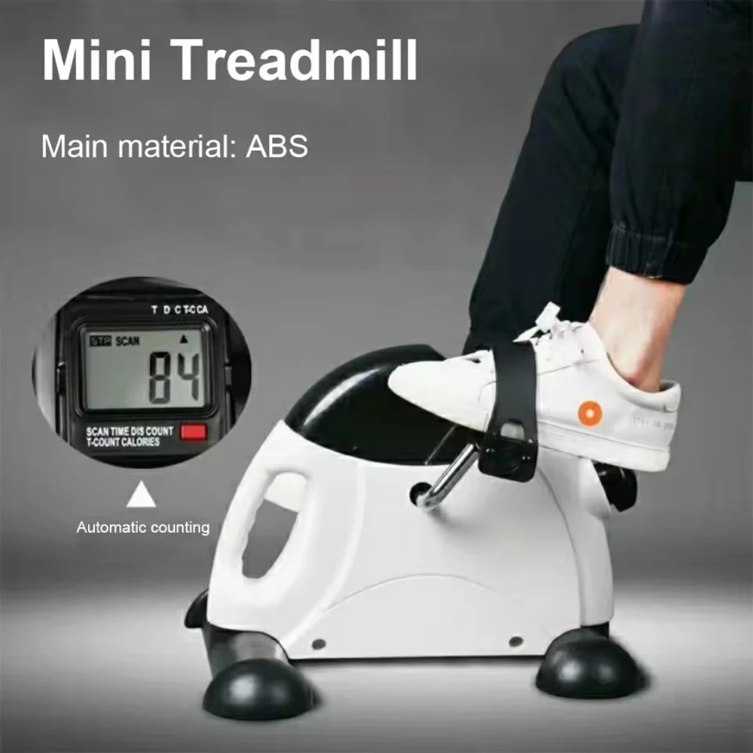 Mini cyclette per braccia e gambe, macchina per esercizi con pedale regolabile, display LCD, trainer per pedali portatile per l'home office - immagine 6