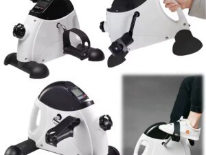 Mini cyclette per braccia e gambe, macchina per esercizi con pedale regolabile, display LCD, trainer per pedali portatile per l'home office