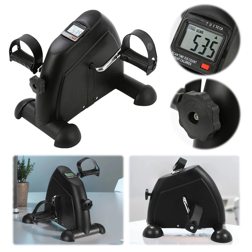 Mini cyclette per braccia e gambe, macchina per esercizi con pedale regolabile, display LCD, trainer per pedali portatile per l'home office Mini cyclette per braccia e gambe, macchina per esercizi con pedale regolabile, display LCD, trainer per pedali portatile per l'home office